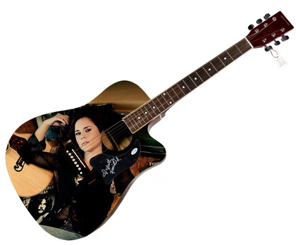 Shelly Fairchild Signed 1:1 Signature Edition Graphics Photo Guitar ACOA Version 1