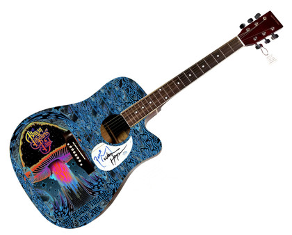 The Allman Brothers Band Signed 1/1 Custom Graphics Photo Guitar ACOA