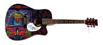The Allman Brothers Band Signed 1/1 Custom Graphics Photo Guitar