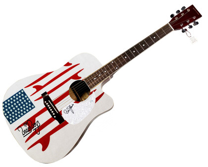 The Beach Boys Bruce Johnston Signed 1/1 Custom Graphics Acoustic Guitar Version 1