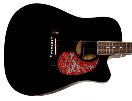 The Classic Rock All Stars Signed  w sketch Autographed Signature Edition Guitar