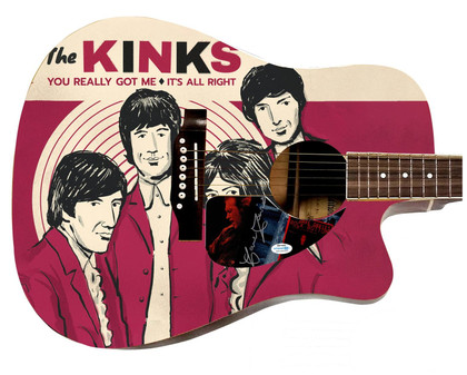 The Kinks Dave Davies Autographed You Really Got Me Album Photo Guitar ACOA