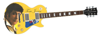 Tom Jones Signed Autographed Photo Graphics Guitar ACOA ACOA