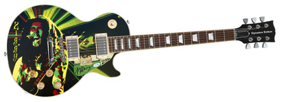 Ziggy Marley Signed Custom Graphics 1/1 Photo Guitar ACOA