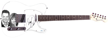 Donnie Osmond Signed Custom 1/1 Graphics Photo Guitar ACOA