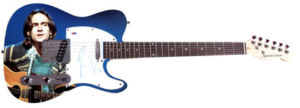 James Taylor Signed Custom 1/1 Graphics Photo Guitar PSA