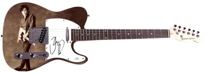John Cougar Mellencamp Signed Custom 1/1 Graphics Photo Guitar ACOA Version 1
