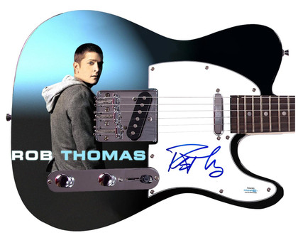 Rob Thomas Matchbox Twenty Autographed Custom 1/1 Graphics Photo Guitar ACOA Version 3
