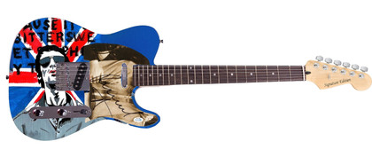 The Verve Richard Ashcroft Signed Graphics Photo Guitar ACOA