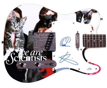 We Are Scientists Signed Custom Graphics Photo Guitar ACOA