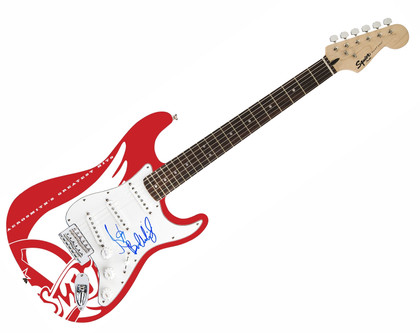 Aerosmith Signed Fender Custom Graphics Greatest Hits Album Photo Guitar