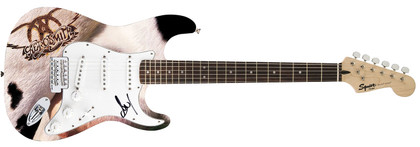 Aerosmith Steven Tyler Autographed Fender 1/1 Get A Grip Album Graphics Guitar