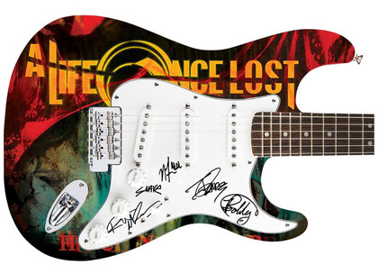 A Life Once Lost Signed Autographed 1/1 Custom Graphics Photo Guitar Version 1