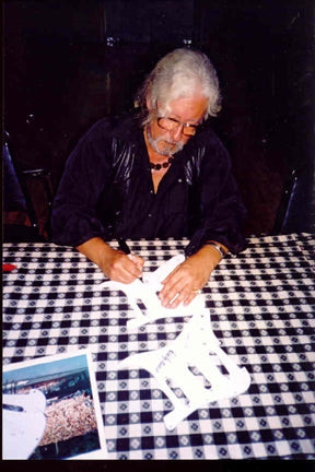 Arlo Guthrie Signed Autographed Hand Airbrushed Painting Guitar UACC AFTAL ACOA