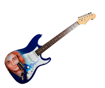 Barry Manilow Signed Autographed Hand Airbrushed Painting Guitar UACC AFTAL