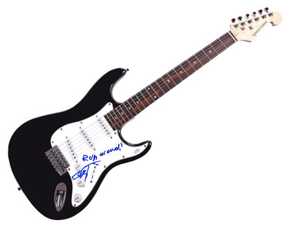 Blues Traveler John Popper Signed Autographed Guitar w Lyrics Run Around ACOA