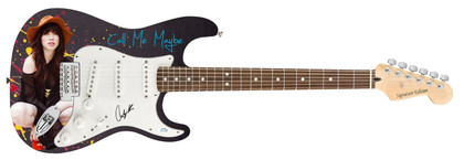 Carly Rae Jepson Call Me Maybe Signed 1/1 Custom Graphics Guitar ACOA
