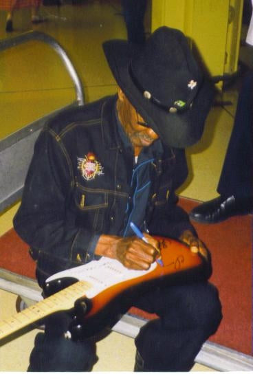 Clarence Gatemouth Brown Signed Autographed Guitar ACOA - Clarence