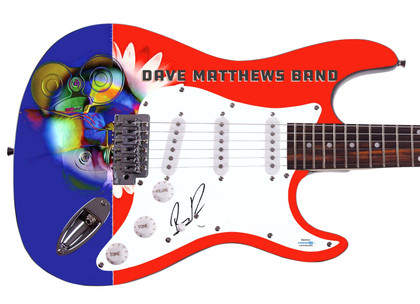 Dave Matthews Band Boyd Tinsley Signed Graphics Photo Album LP Guitar Crash