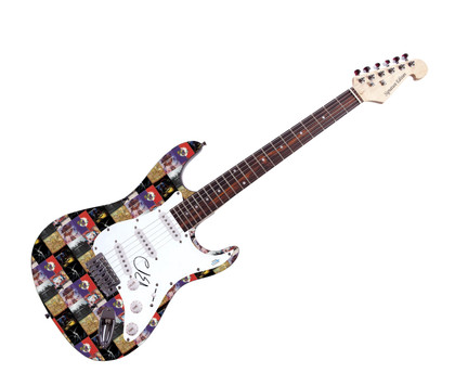 Dave Matthews Band Boyd Tinsley Signed  Graphics Photo Guitar ACOA
