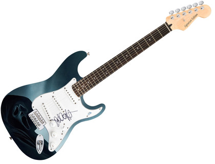 David Arquette Signed Scream 1/1 Custom Graphics Photo Guitar ACOA