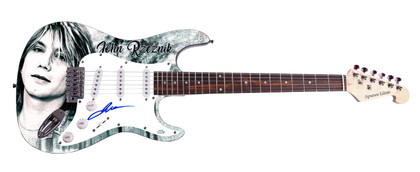 Goo Goo Dolls Johnny Rzeznik  Signed Custom Graphics Photo Guitar ACOA