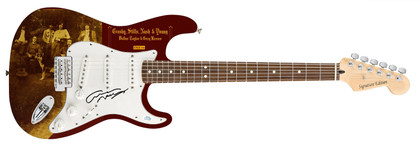 Graham Nash Signed Autographed 1/1 Custom Graphics Photo Guitar ACOA Version 1