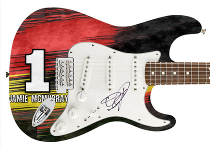 Jamie McMurray Signed Autographed Custom Nascar Graphics 1/1 Guitar