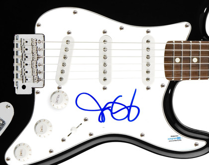 Jenny McCarthy Signed Autographed Guitar ACOA Version 1