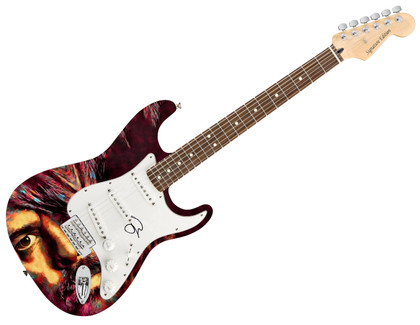 Nirvana Foo Fighters Dave Grohl Autographed Photo Graphics Guitar Version 1