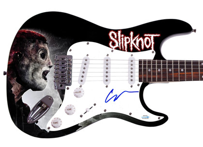 Slipknot Corey Taylor Signed Graphics Photo Guitar Exact Video Proof ACOA