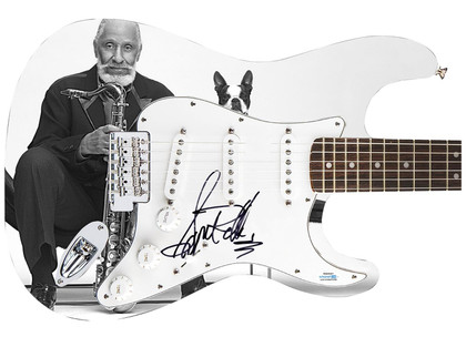 Sonny Rollins Signed Autographed 1/1 Custom Graphics Photo Guitar ACOA