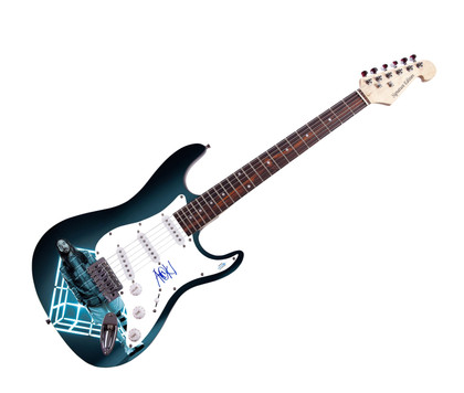 Steve Aoki Signed Autographed Graphics Photo Guitar ACOA