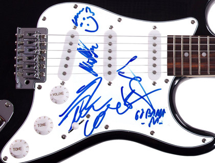 TK Webb & Band Signed Autographed Guitar