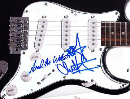 Yeasayer Signed Autographed Guitar Version 1