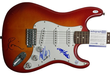 The Rolling Stones Signed Autograph Pros Cherryburst Guitar ACOA