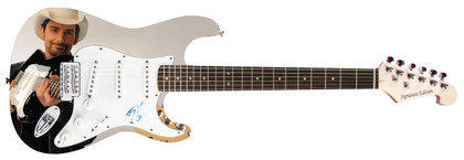 Brad Paisley Signed Autographed 1/1 Custom Graphics Guitar