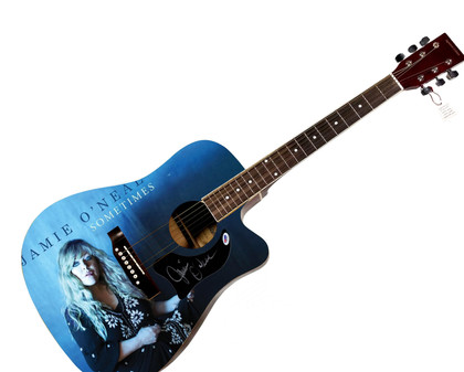 Jamie Oneal Signed 1/1 Custom Graphics Acoustic Guitar