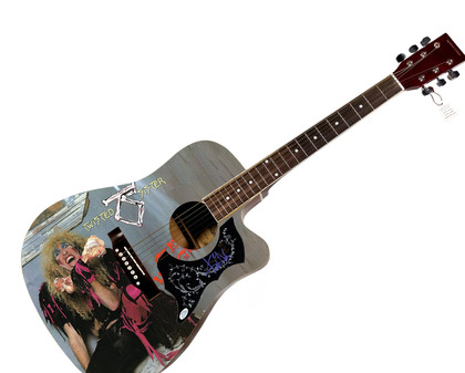 Eddie Ojeda Twisted Sister Signed 1/1 Custom Graphics Guitar