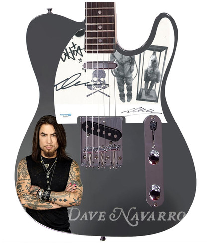 Dave Navarro Janes Addiction Signed Iconic Gaze Custom Graphics Guitar ACOA