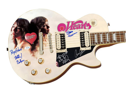 Heart Signed Epiphone Les Paul Custom Graphics Guitar Exact Proof ACOA Version 1