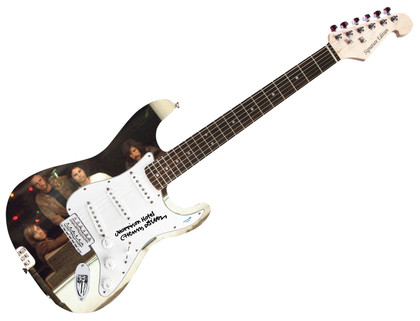 Henry Diltz Photographer Autographed Morrison Hotel Doors Custom Graphics Guitar