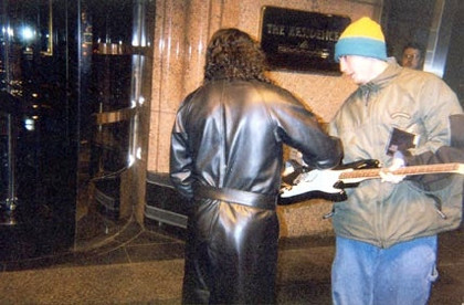 Metallica Signed Custom Graphics Legends Unleashed Guitar ACOA