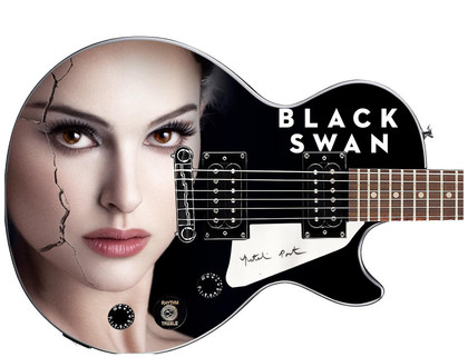 Natalie Portman Signed "Black Swan" Custom Gibson Epiphone Graphics Guitar