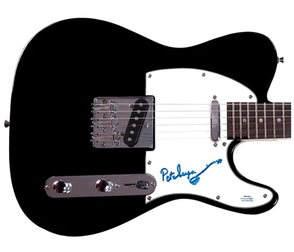 Pete Seeger w Sketch Signed Autographed Guitar ACOA