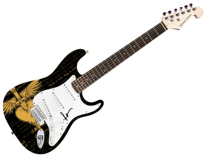 Richie Sambora Signed "Sword Of Sound" Custom Graphics Guitar
