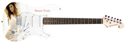 Shania Twain Signed "Sultry Elegance" Custom Graphics Guitar ACOA