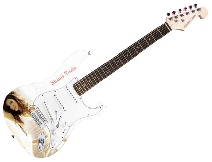 Shania Twain Signed "Sultry Elegance" Custom Graphics Guitar ACOA