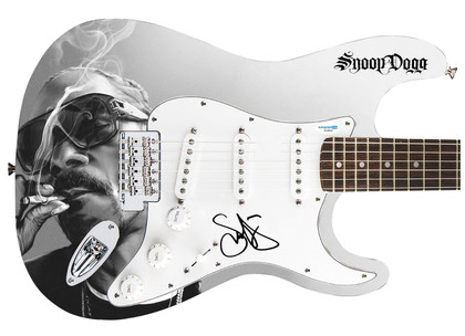 Snoop Dogg Signed "Too High Too Fly" Custom Graphics Guitar ACOA