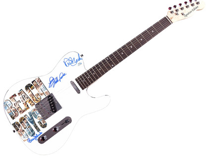 The Beach Boys Johnston Marks Mike Love Autographed Graphics Guitar ACOA Exact Proof